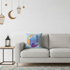 Ramadan Cushion 40×40 cm with Fiber Filling and Zipper – Elegant Ramadan Design | OS-RAM-055