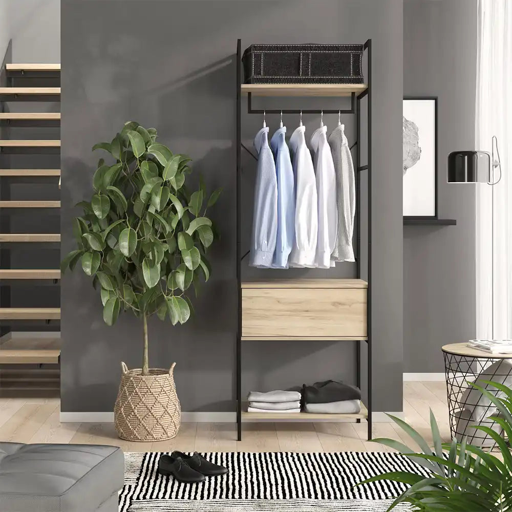 دريسنج خشب MDF كبير بتصميم عملي لتنظيم الملابس – WAF-227