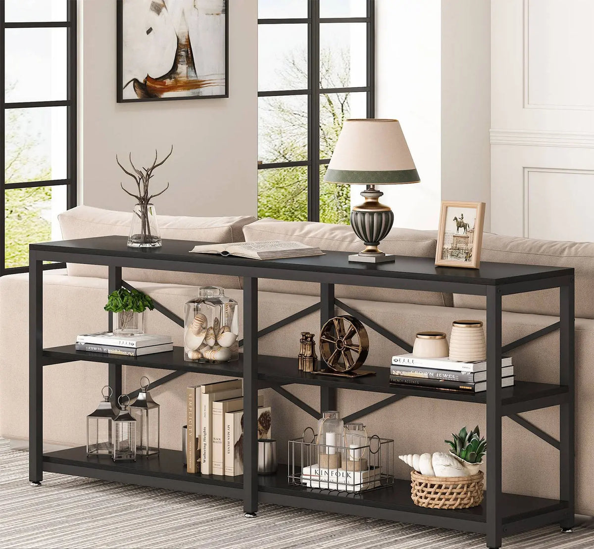 Electrostatic painted metal console - MTC-109