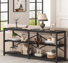 كونسول معدني مع خشب MDF – تصميم عصري وأنيق