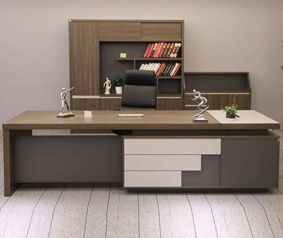High-quality Spanish MDF wooden manager’s desk – a durable, modern design suitable for professional offices
