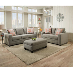 Beech wood sofa set - Koya linen fabric - ENT-012
