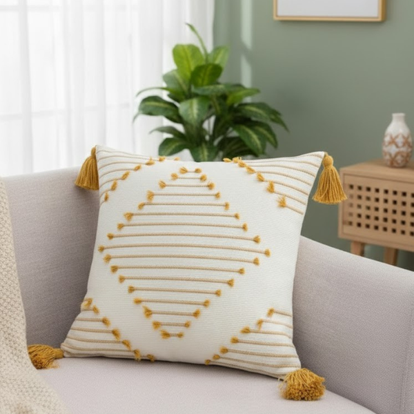 كوشن صوف هاند ميد مقاس 45×45 سم من أوسكار فرنتشر – تصميم مميز HAZ-114