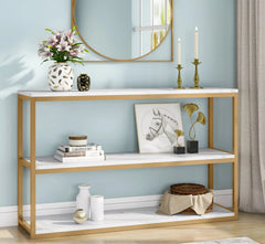 Metal Console with MDF Wood – Modern and Elegant Design Fast Shipping