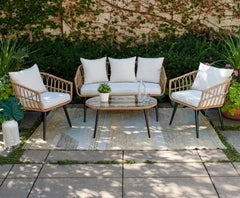 Sydney One Rattan Set for 4 persons