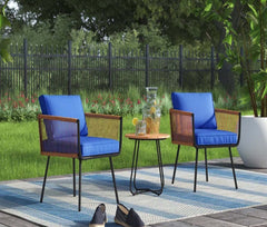 Set of 2 chairs and a table made of rattan - OS-313