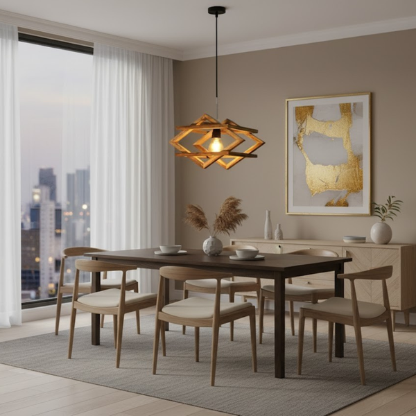 دلاية سقف فردية خشب طبيعي طلاء بني محمر – موديل SKN-036 من أوسكار فرنتشر