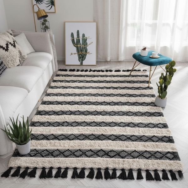 سجادة صوف يدوية الصنع متعددة الألوان – موديل KHM-036 من أوسكار فرنتشر