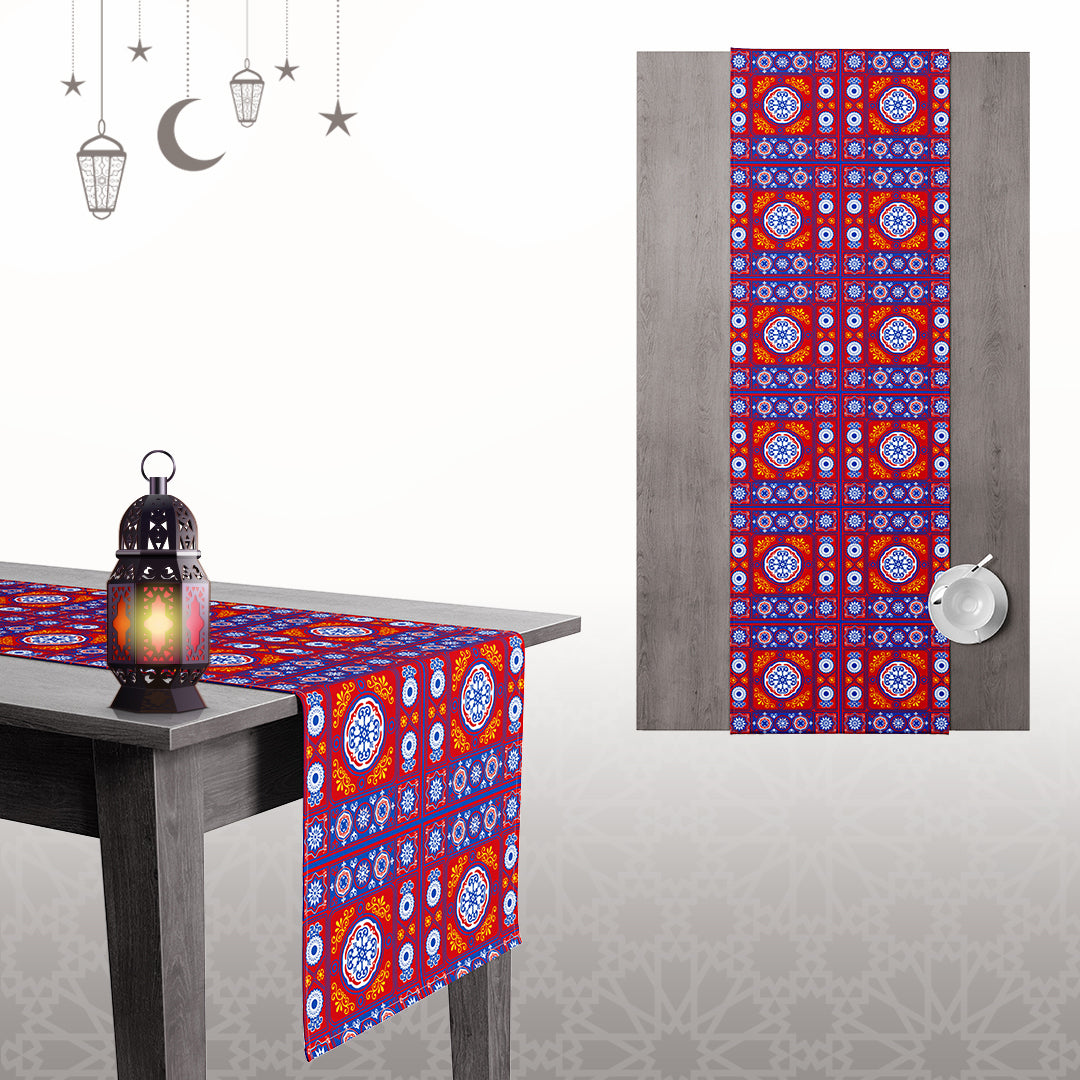 Ramadan Dining Tablecloth Velvet Sabia Imported in Two Sizes – A Touch of Luxury for the Ramadan Table | OS-RAM-109