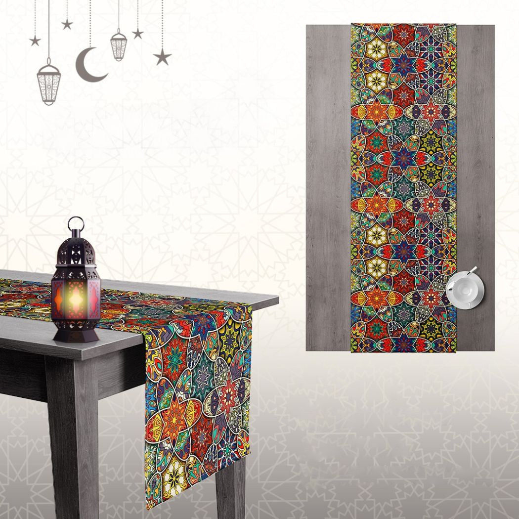 Ramadan Dining Tablecloth Velvet Sabia Imported in Two Sizes – A Touch of Elegance for the Ramadan Table | OS-RAM-111