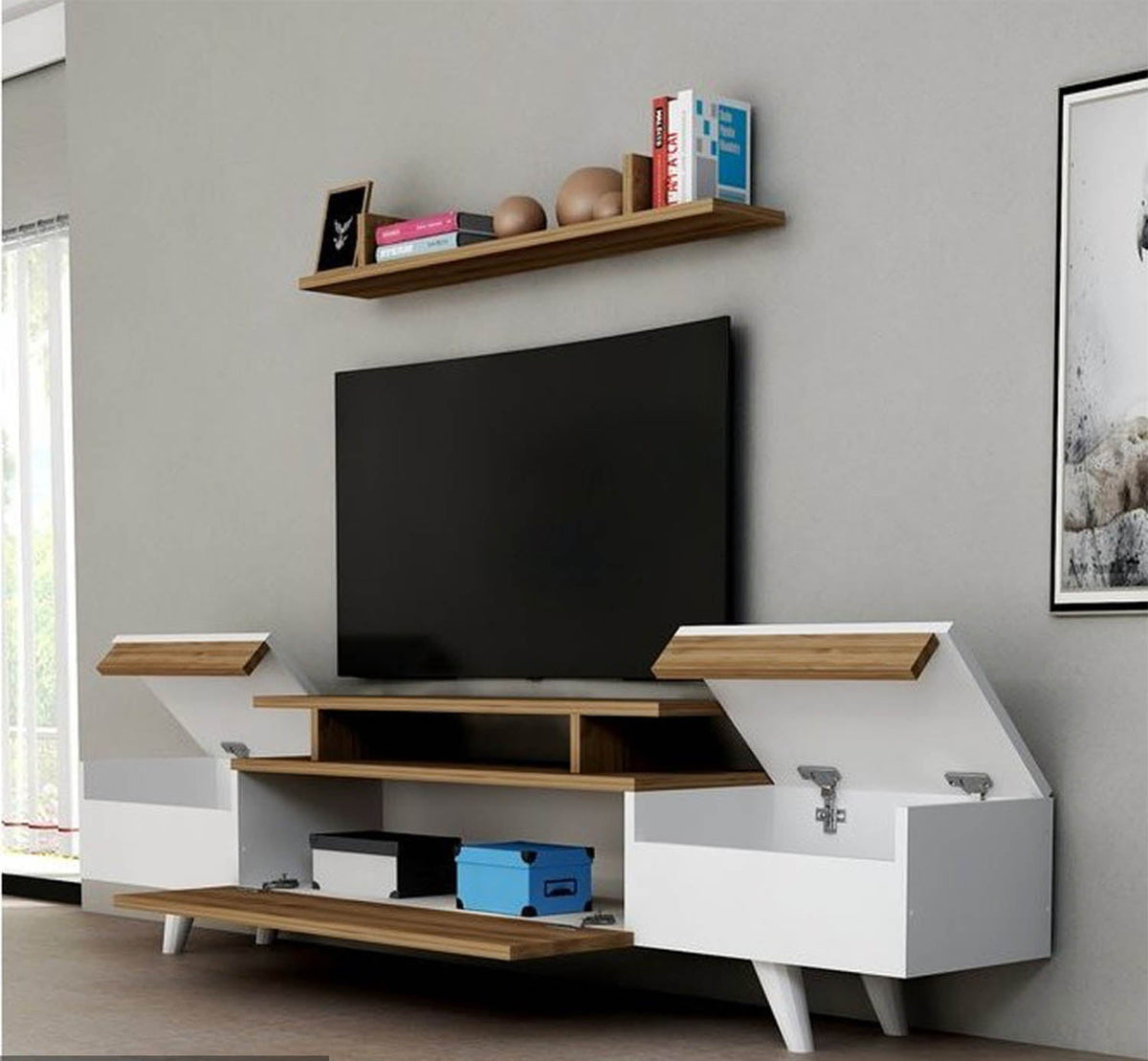 مرثا وحدة تليفزيون 180 * 42 خشب MDF