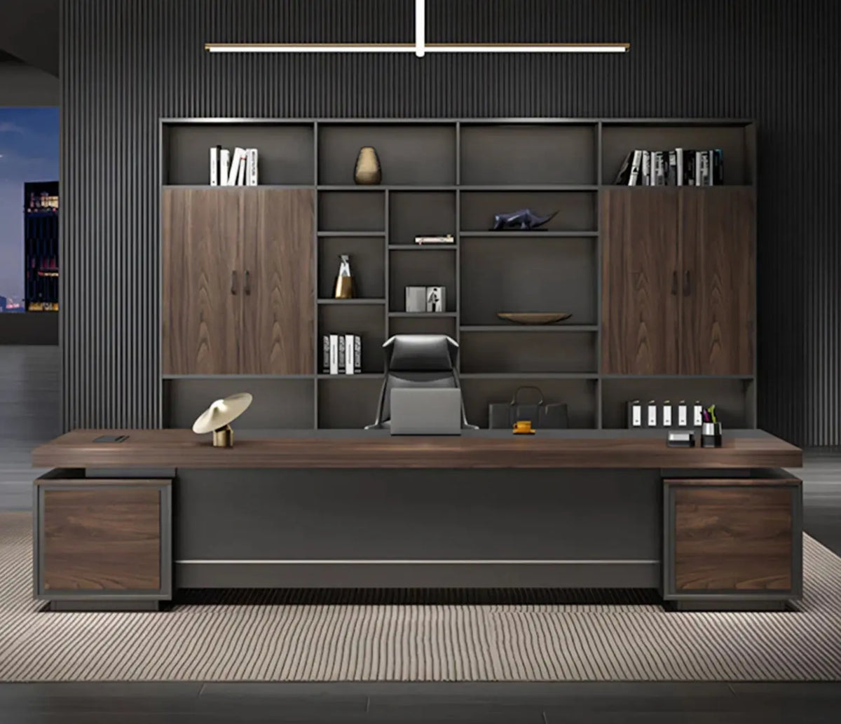 High-quality Spanish MDF wooden manager’s desk – modern and sturdy design | CEM-160