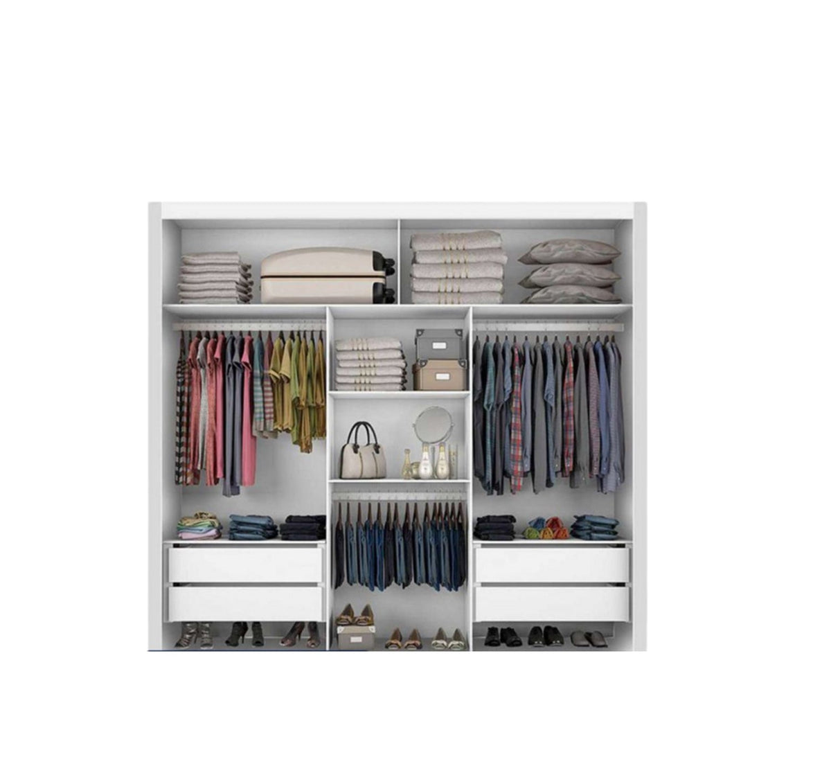 MDF wood dressing with a melamine layer and natural touches