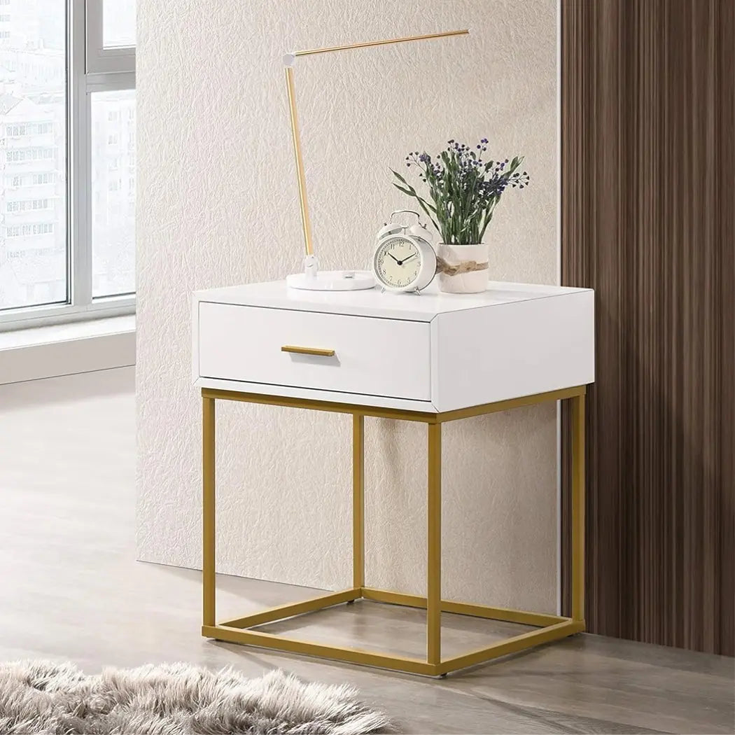 كومود استيل مطلي – سطح خشب MDF عالي الجودة – تصميم عصري أنيق – موديل ZSL-015