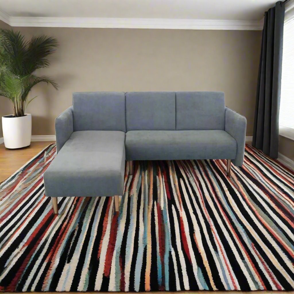 Bed sofa with movable back and turntable - red beech wood - HST-133