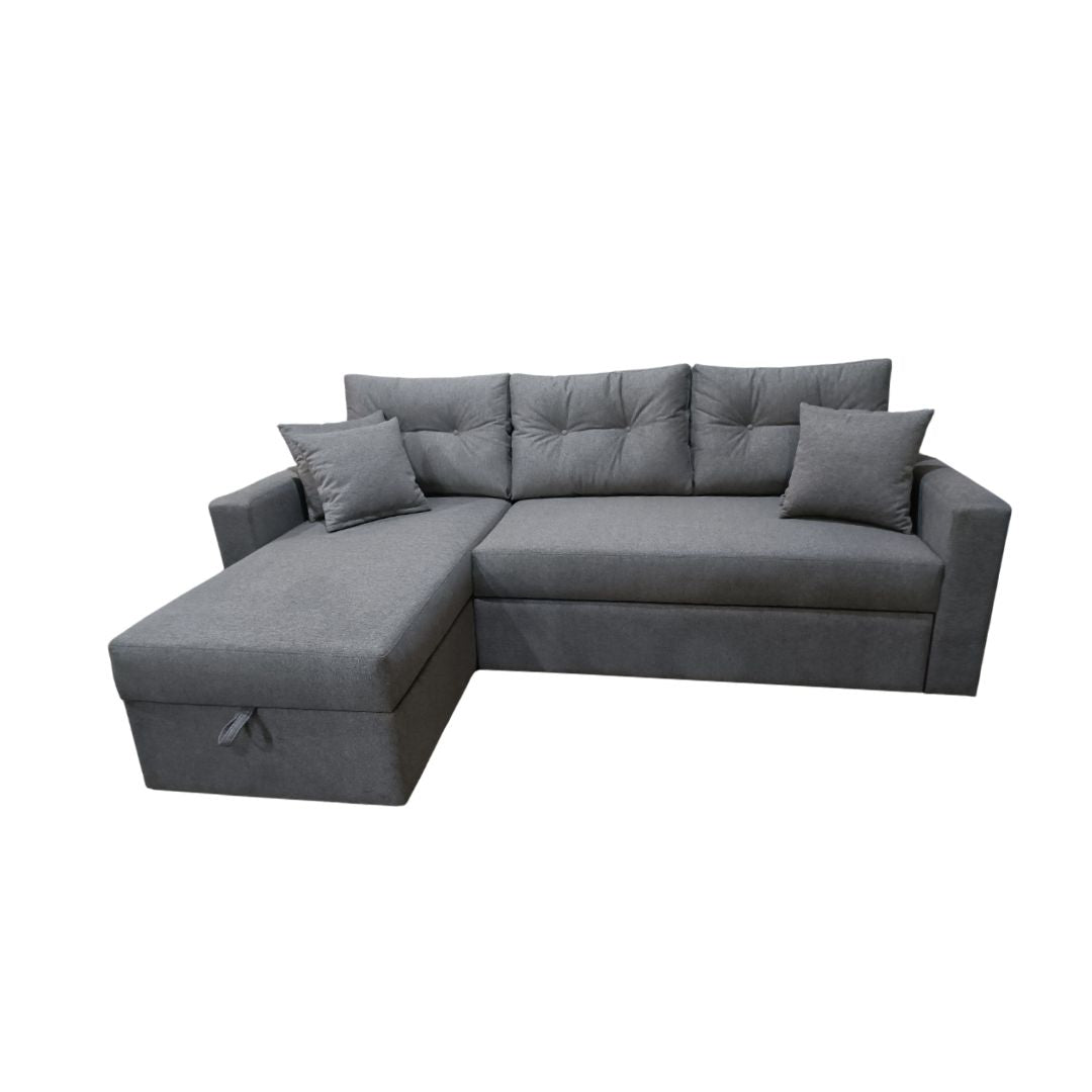 Manx sofa, 2 seater, bed and storage drawer - red beech wood - HST-038