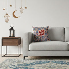 كوشن رمضان 40×40 سم بحشو فايبر وسوستة – تصميم رمضاني أنيق | OS-RAM-031
