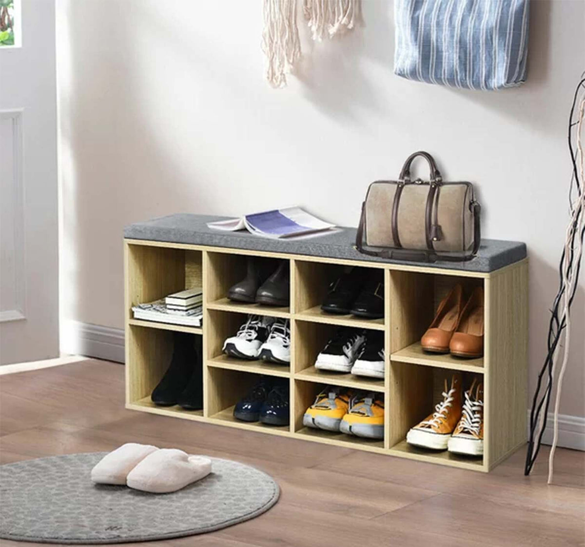 High-quality MDF wooden shoe rack - O-SRH-017
