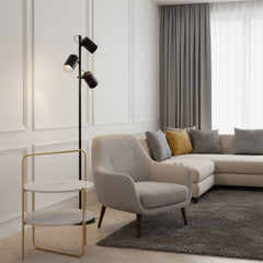 Side Table with Marble Top and Iron Frame for Modern Decor REL-020