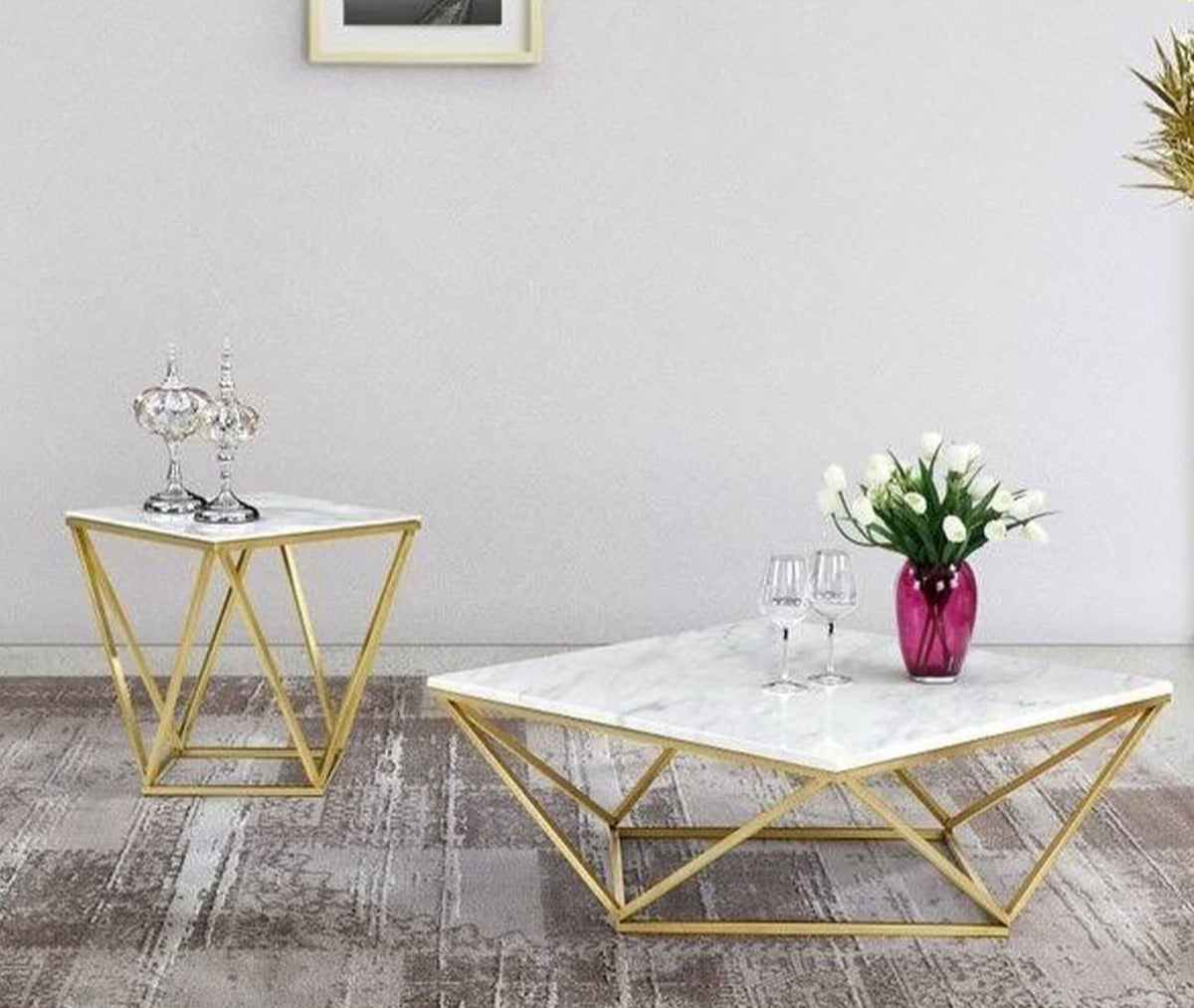 Kamara coffee table, metal steel, thermal electrostatic paint