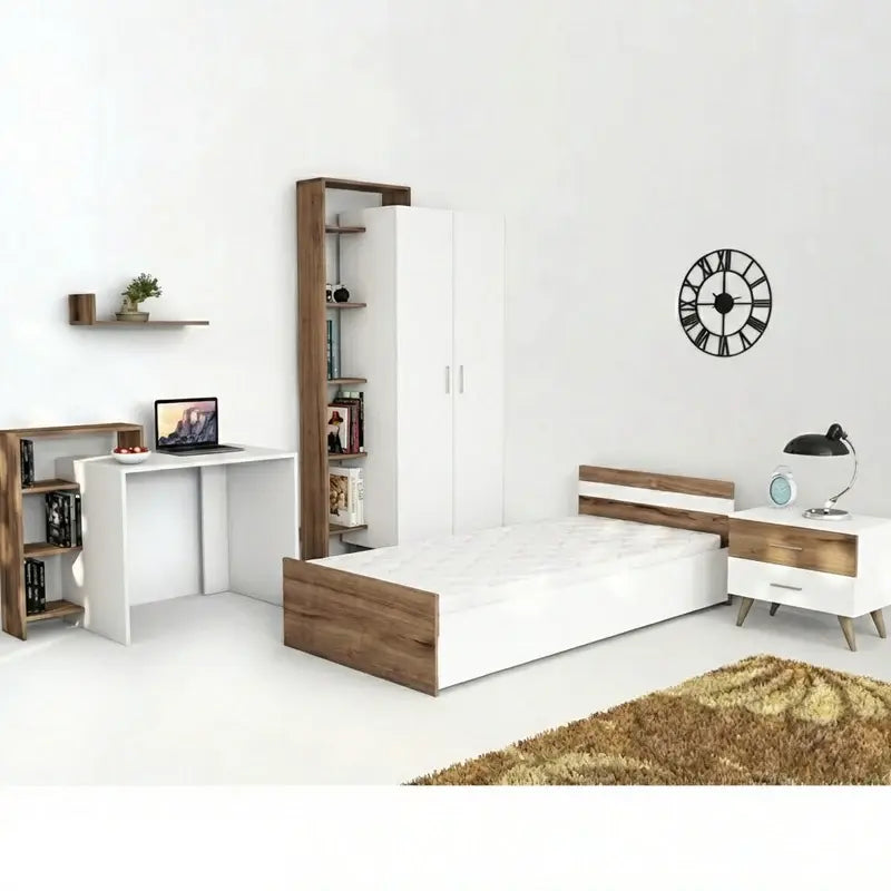 Complete bedroom made of Spanish MDF wood - MAD-021