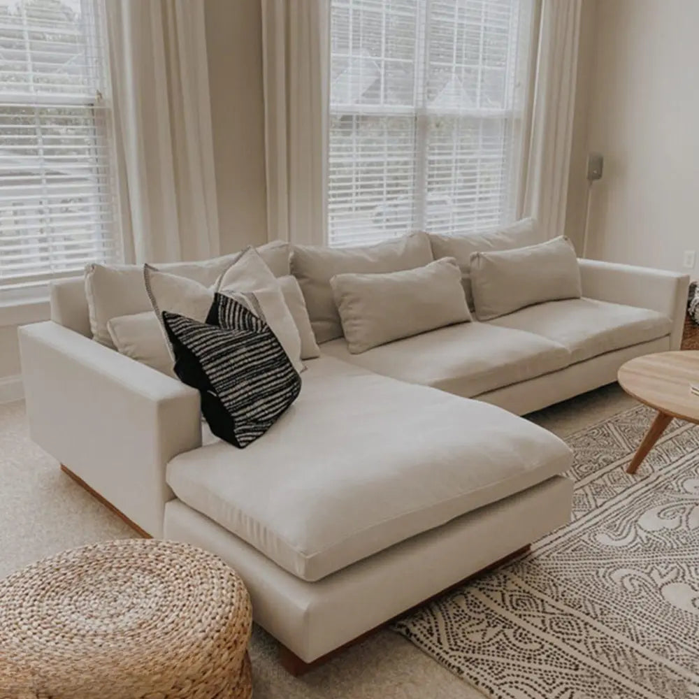 Beech wood corner with linen or velvet fabric - KYN-074
