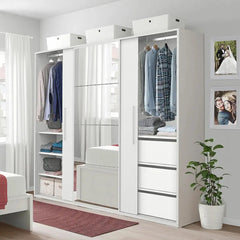 دولاب خشب MDF بطبقة ميلامين – تصميم عصري واسع وأنيق