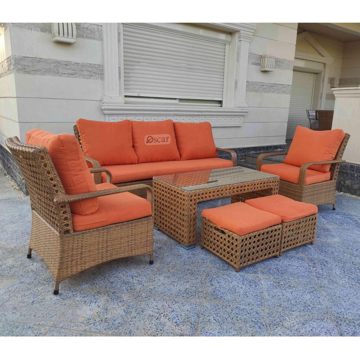 Santa Star rattan set for 7 persons