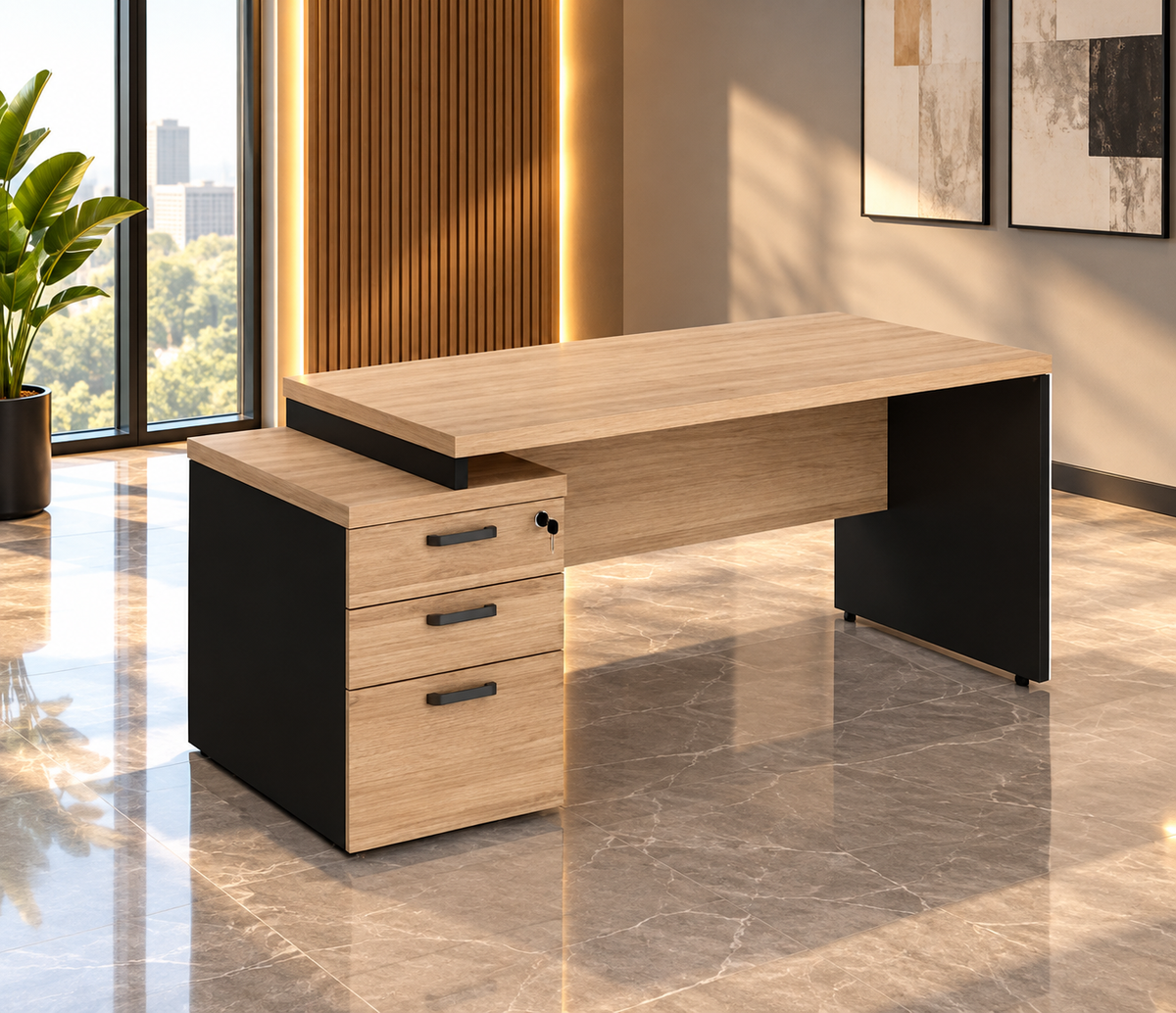 مكتب موظف خشب MDF اسباني - CEM-193