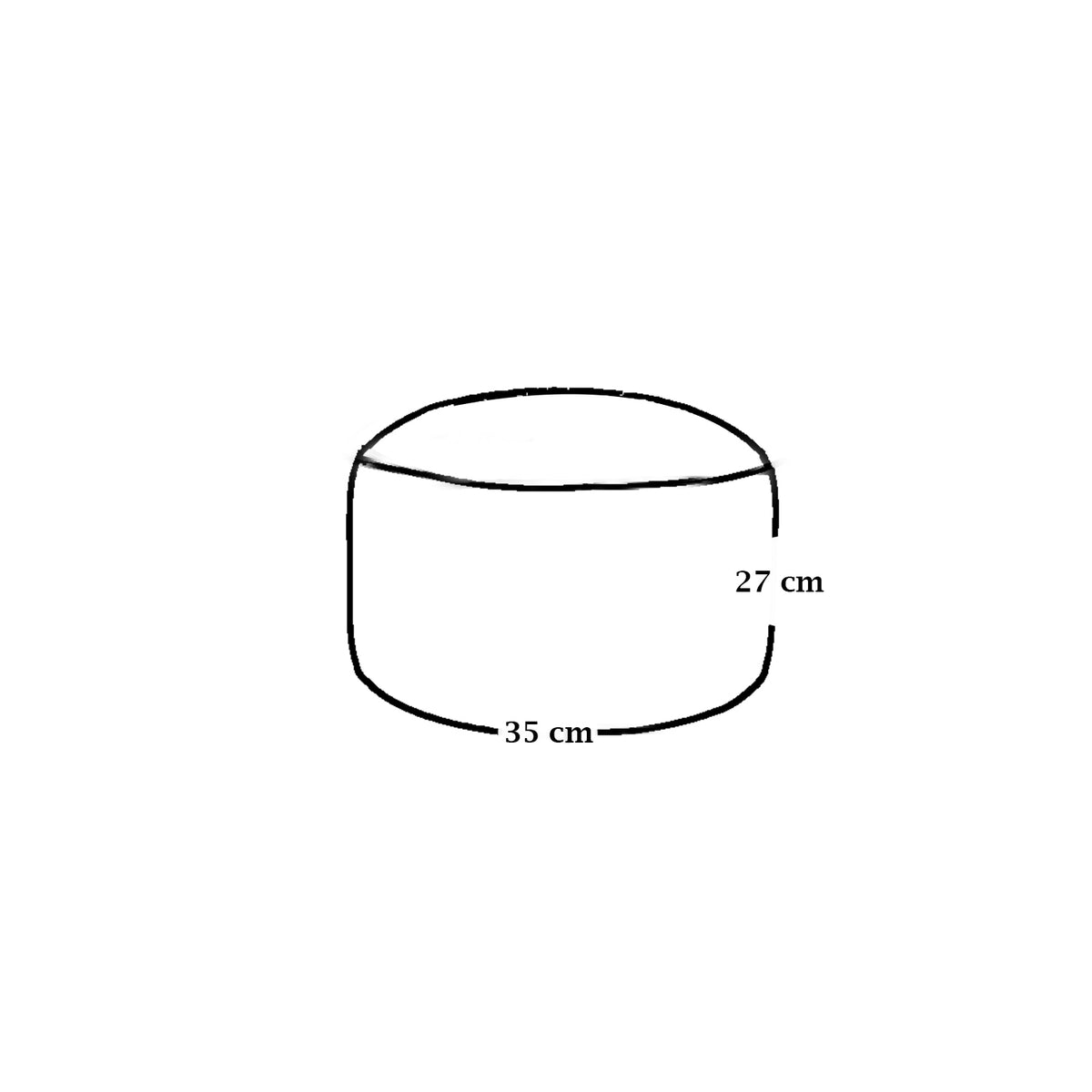 Velvet and linen children's pouf - PRV-225