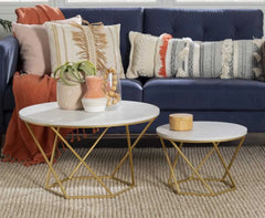 Seville set of 2 coffee tables with marble