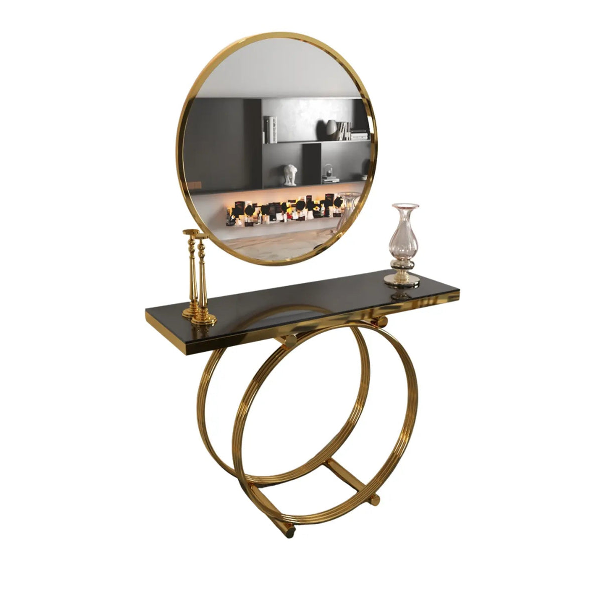 Stainless Steel Console and Mirrors - ORX-084