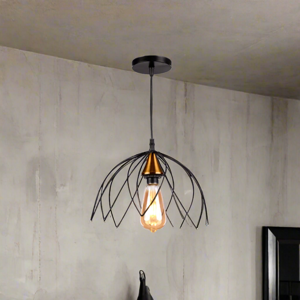 Aluminum chandelier with an elegant artistic design