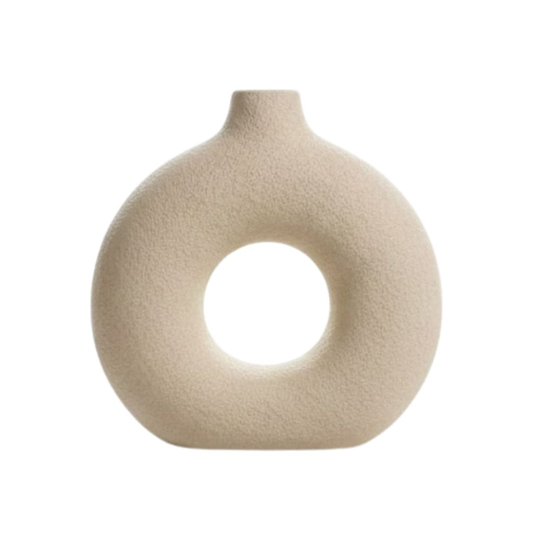 Set of 3 Beige Marble Gradient Ceramic Vases – KHK-003