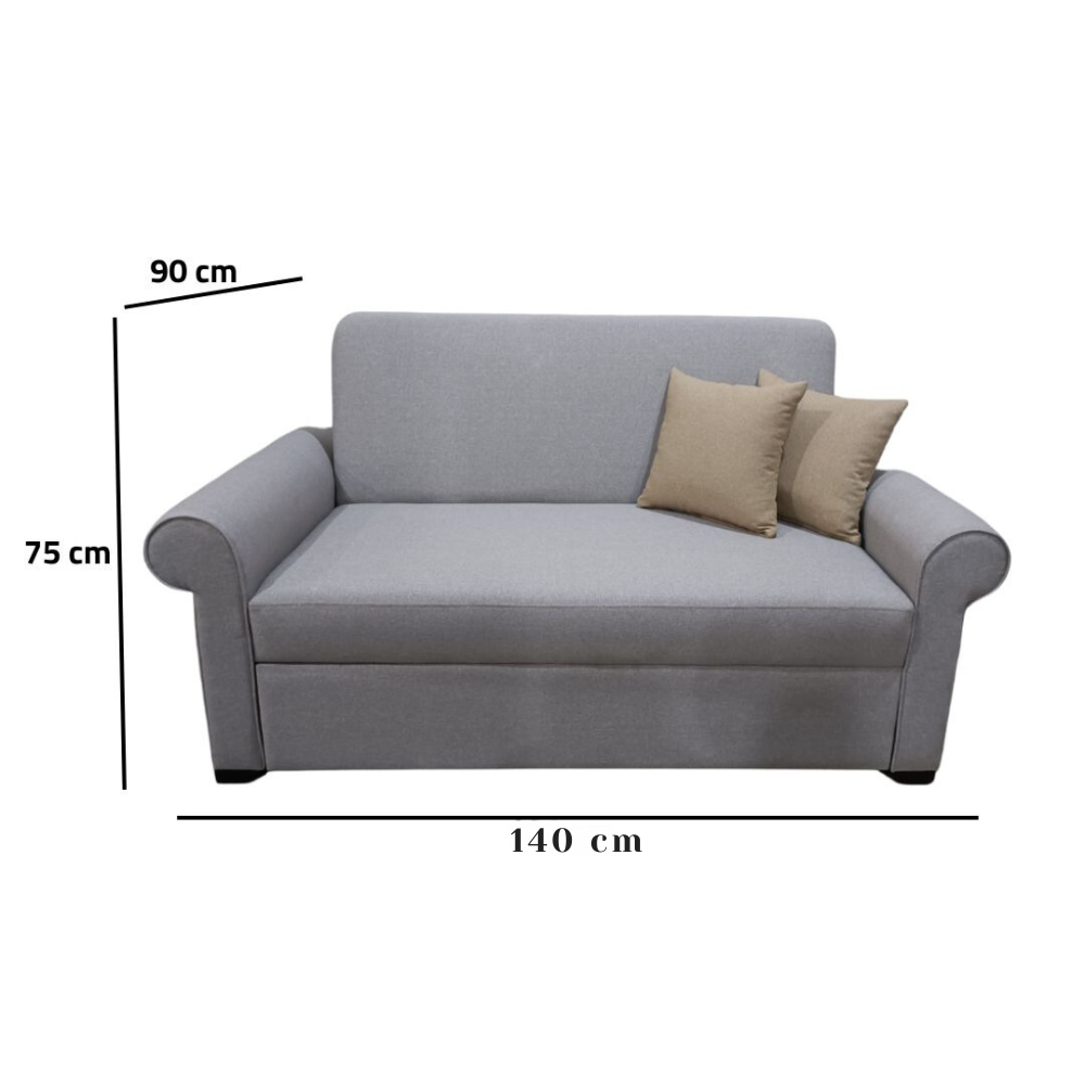Manx 2-Seater Sofa Bed - Red Beech Wood - HST-095
