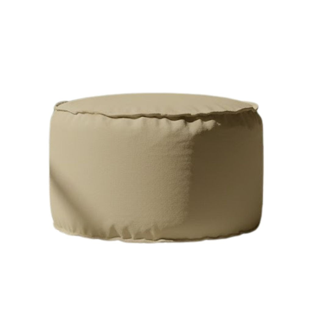 Bean bag pouf Small size with Sabia fabric, chic and modern in beige color ELH-091