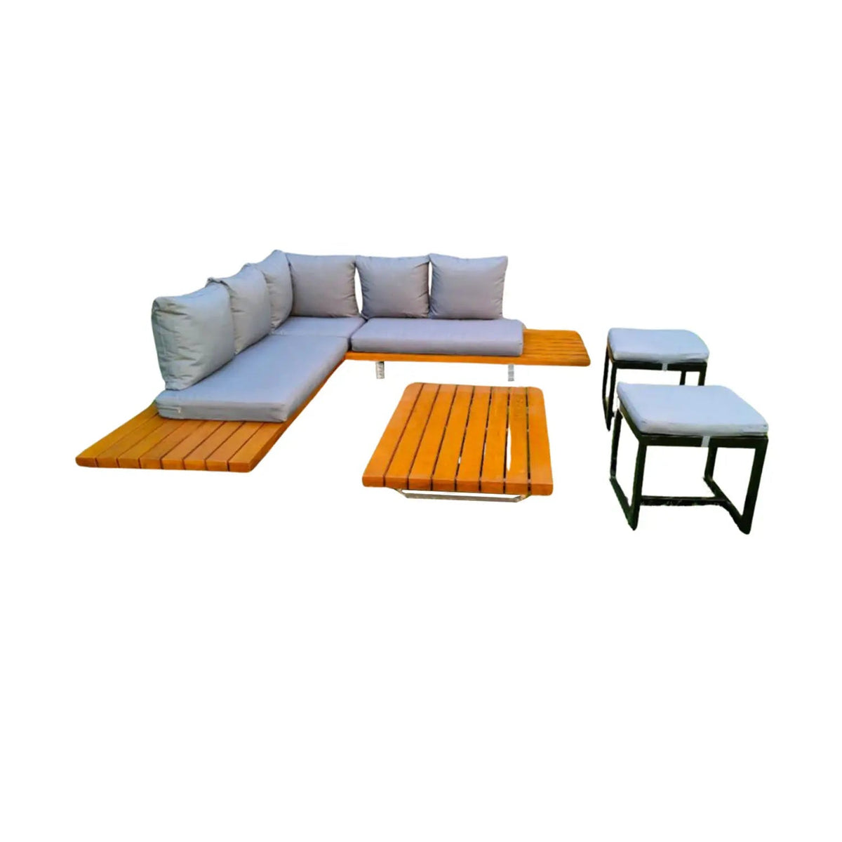 Beech wood corner sofa for 5 people - OS-Wd-018