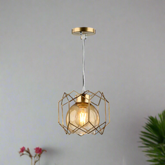 A finely crafted aluminum chandelier adds a modern touch to your home.