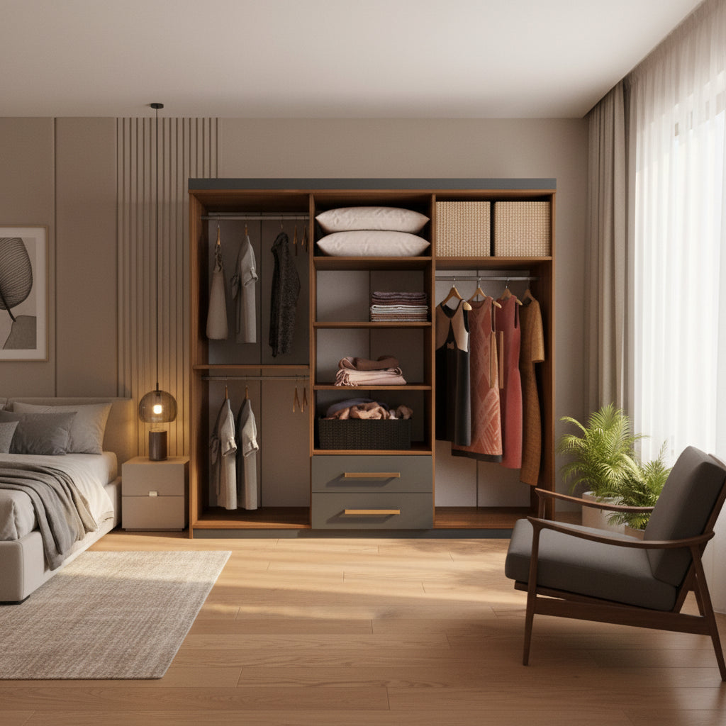 دريسينج خشب MDF إسباني بطبقة ميلامين – تصميم أنيق وعصري