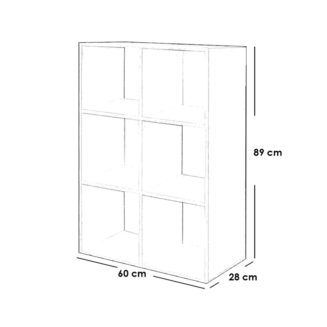 مكتبة ام دي اف ابيض - 89x60x28 سم - OSM-530
