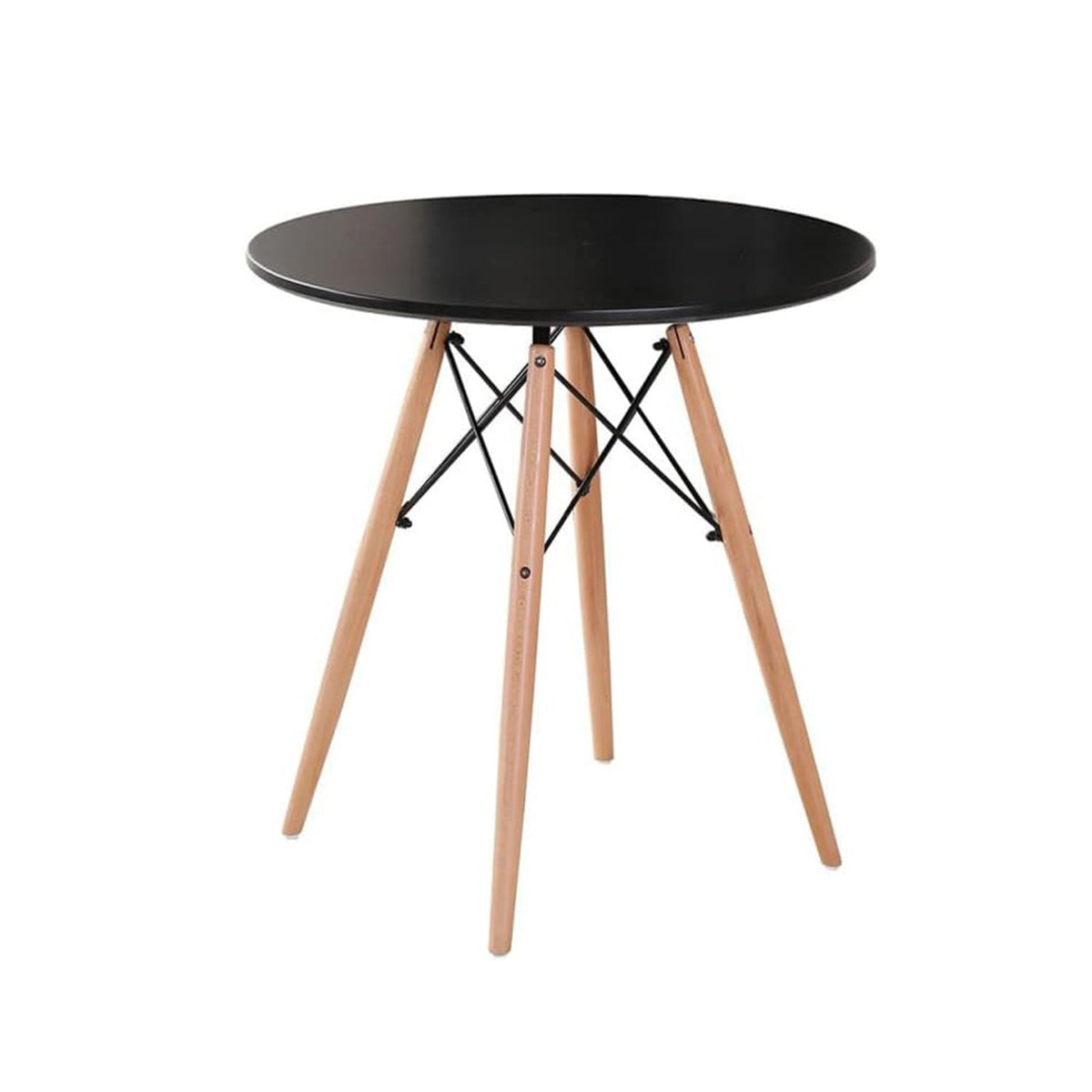 MDF tablet table with beech wood legs and iron chassis 60x60cm - RYL-040