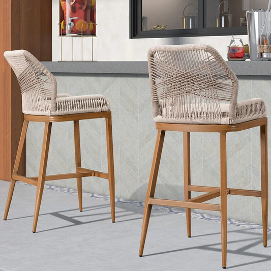 Siran 2 Wooden Beech Bar Stools OS-001