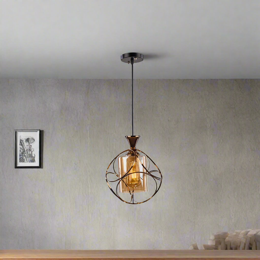 Modern aluminum chandelier adds elegance to your home.