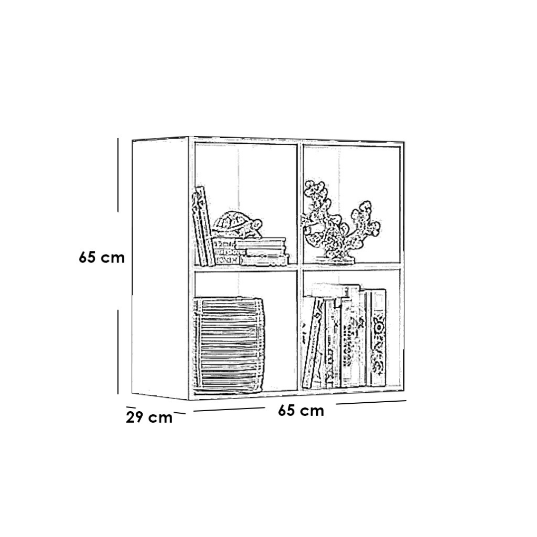 مكتبة أطفال خشب MDF 65×29×65 سم – عملية وأنيقة