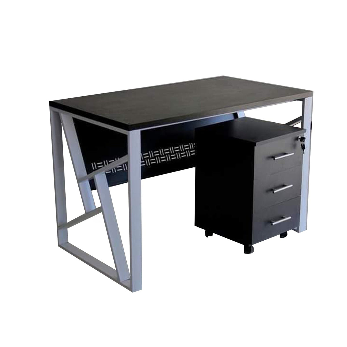 Desk with drawer unit made of high quality MDF wood - HFS-137