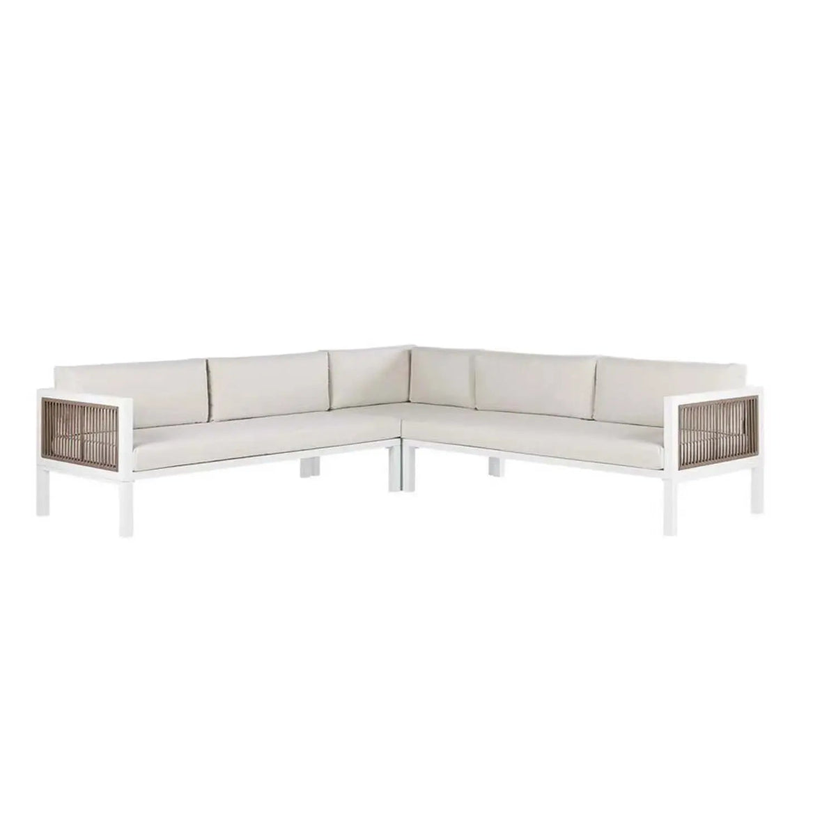 L-shaped aluminum corner for 6 people and a table - OS-327
