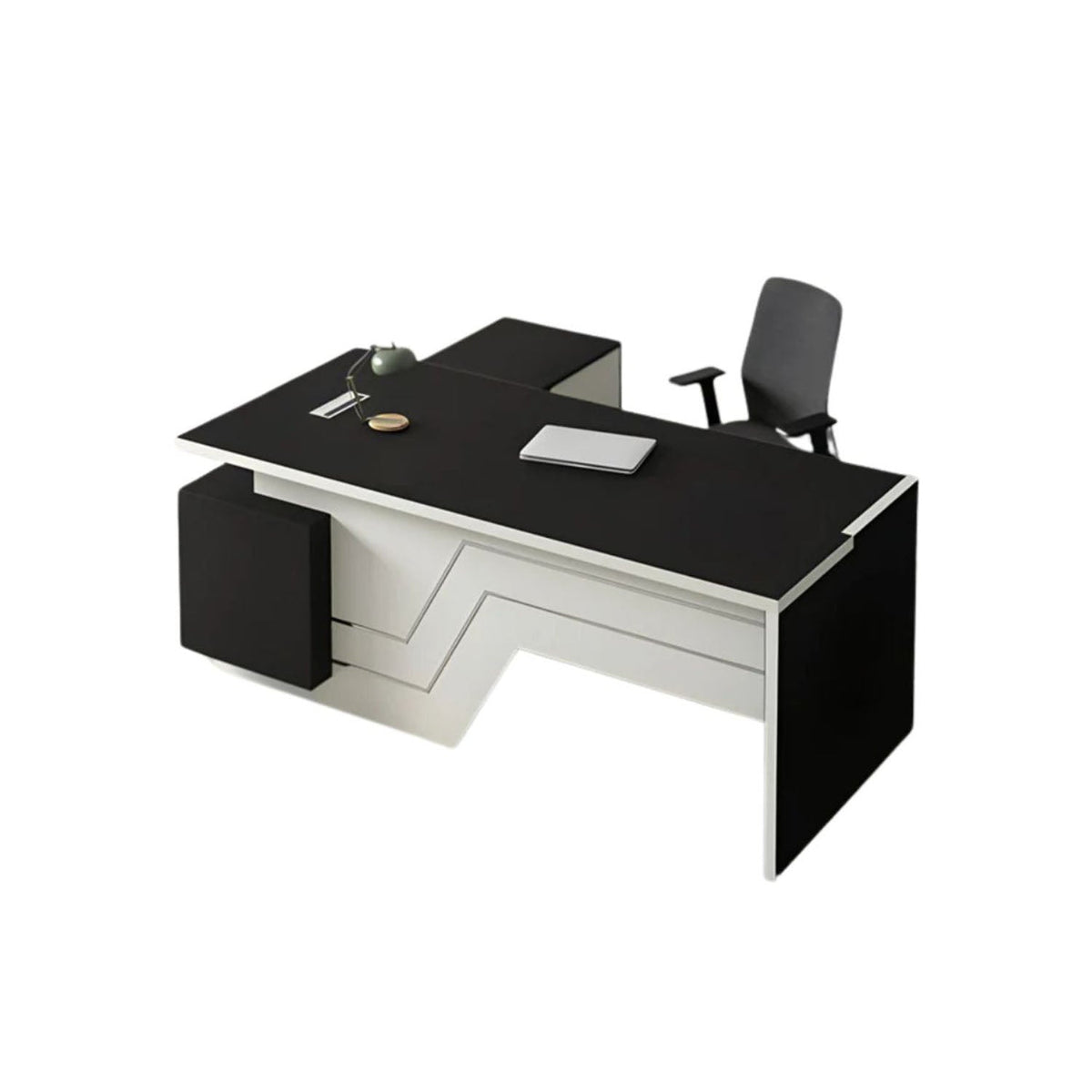 High-quality Spanish MDF wooden executive desk – a durable, modern design suitable for professional offices – CEM-139