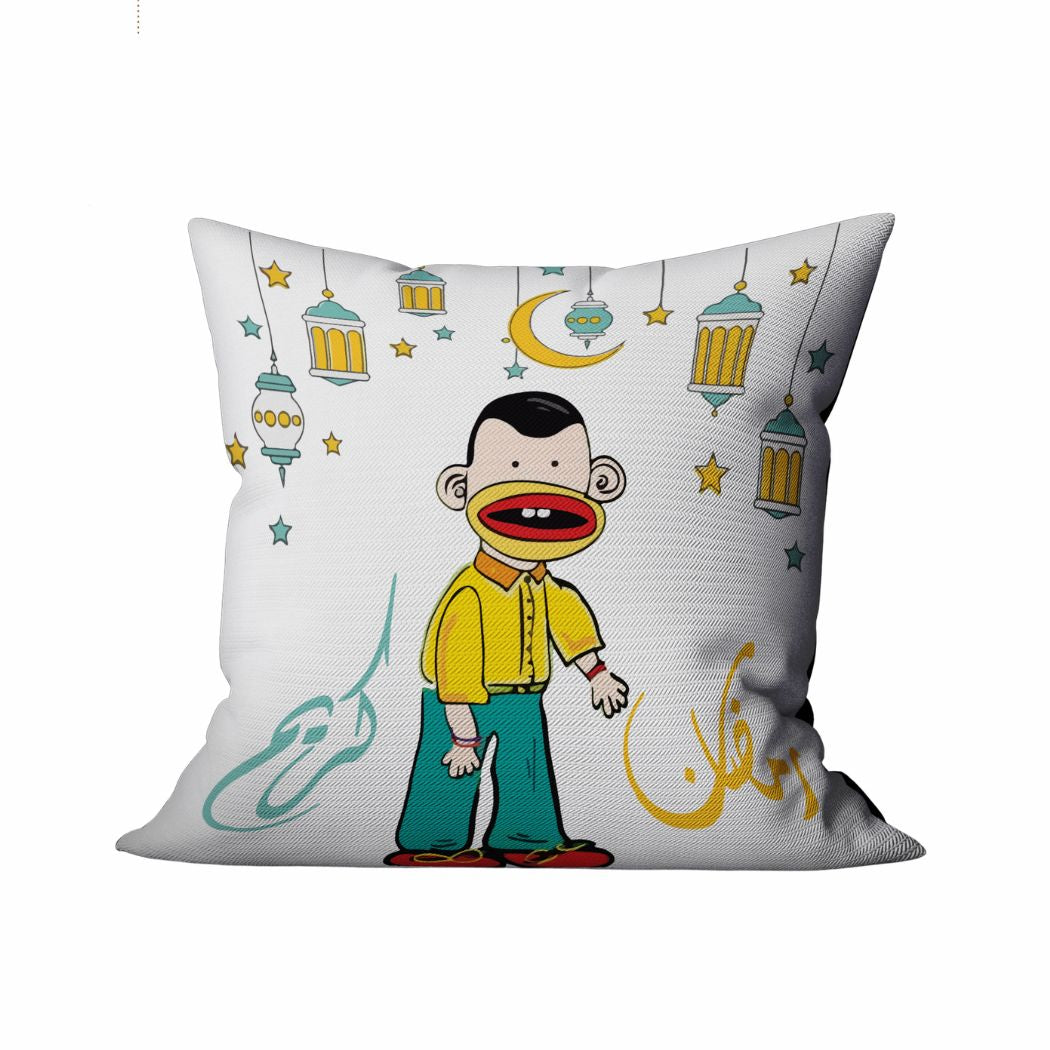Ramadan Cushion 40×40 cm with Fiber Filling and Zipper – Elegant Ramadan Design | OS-RAM-048