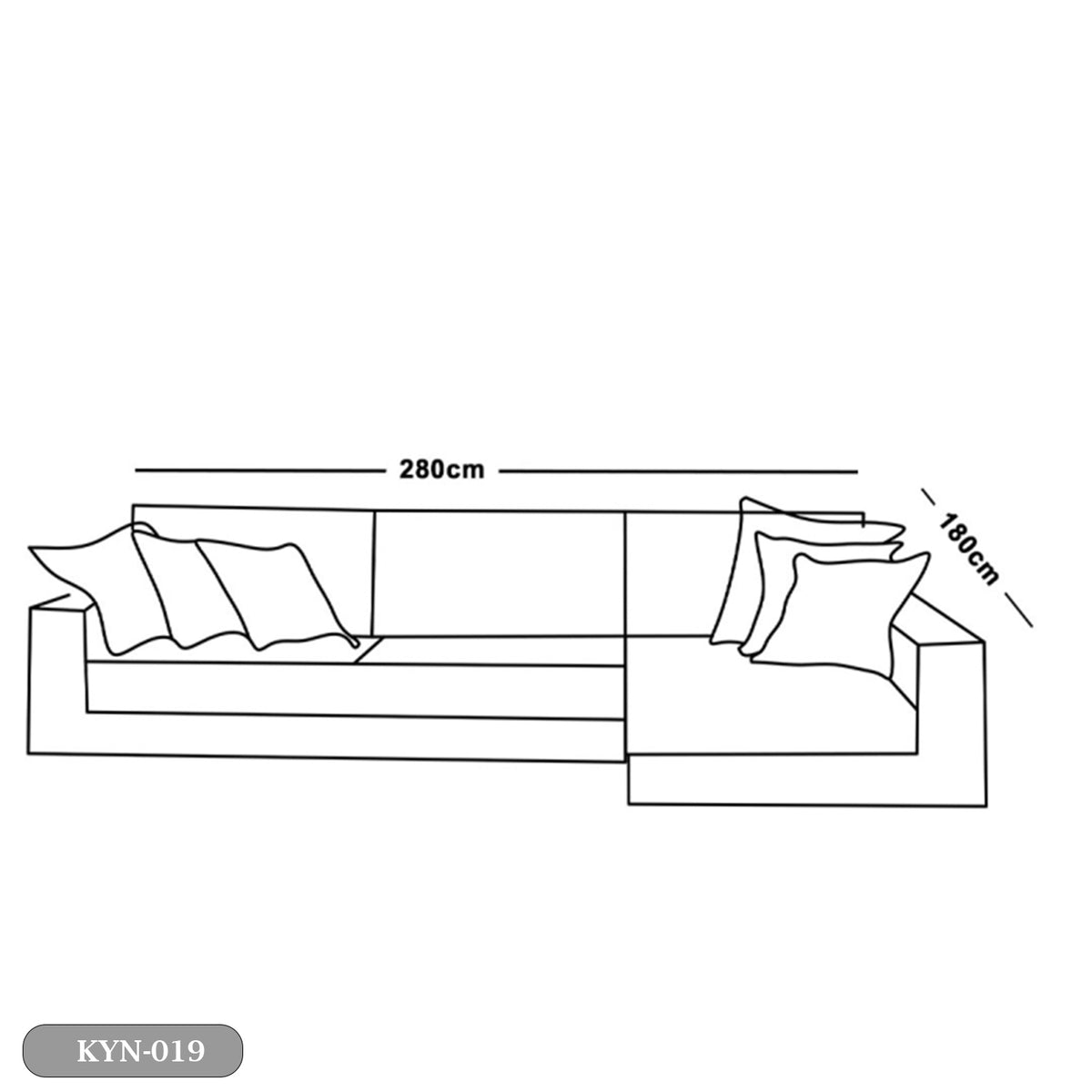 Beech wood corner with linen or velvet fabric - KYN-019