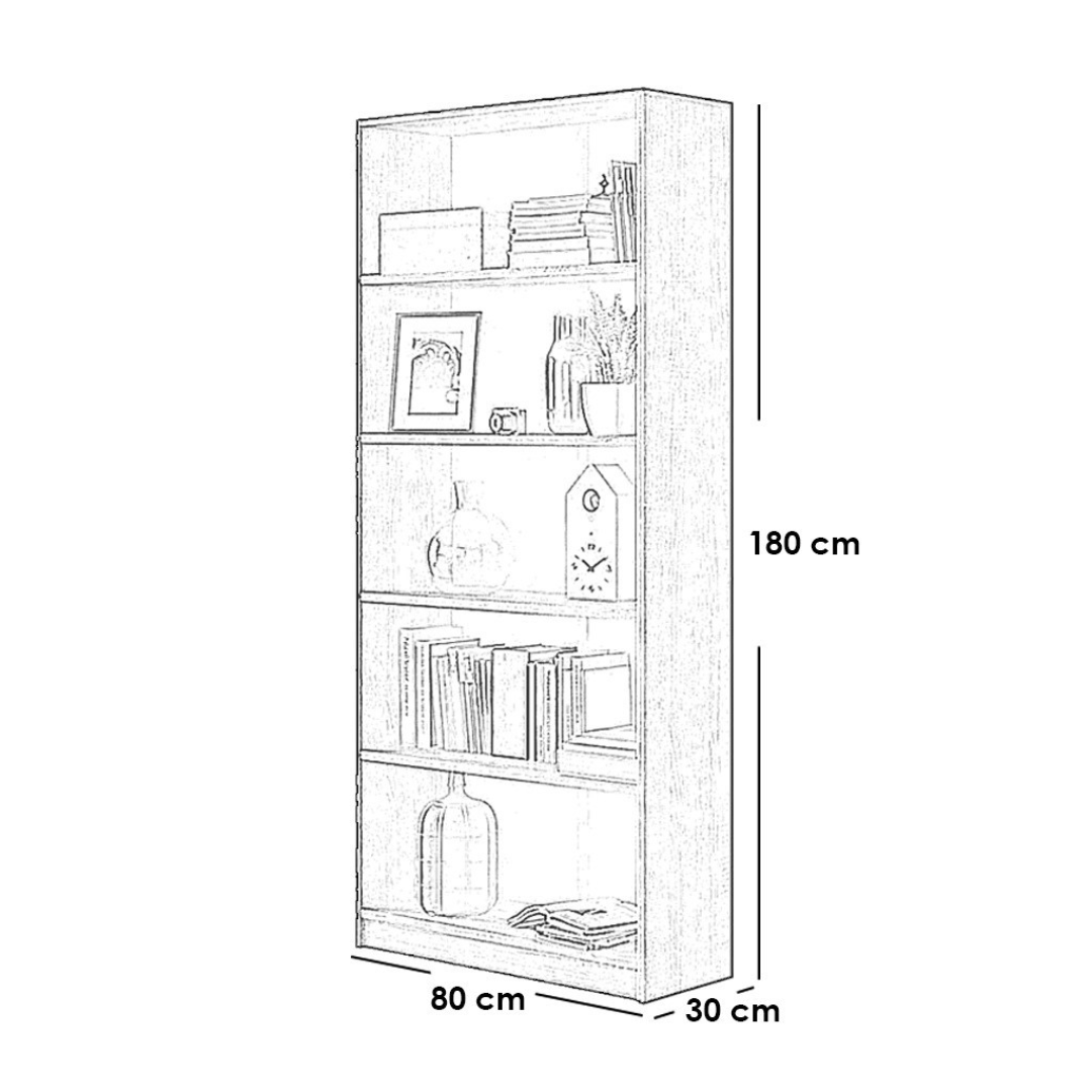 مكتبة ام دي اف بيج - 180x80x30 سم - OSM-527